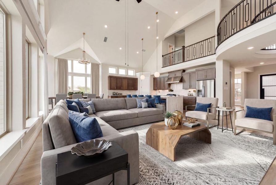 Furnished interior view inside a new home in Park Place, Prosper (Image 9). Furnished interior view inside a new home in Park Place, Prosper (Image 9).