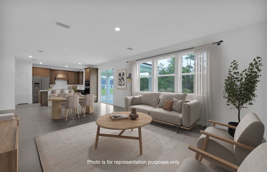 Furnished interior view inside a new home in Hyland Trail, Green Cove Springs (Image 6). Furnished interior view inside a new home in Hyland Trail, Green Cove Springs (Image 6).