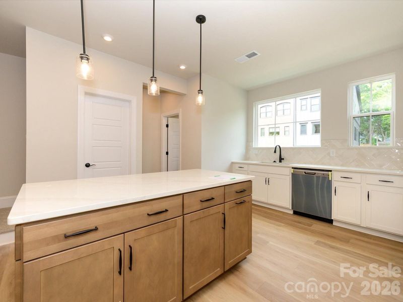 Large, Warm Brown Kitchen Island