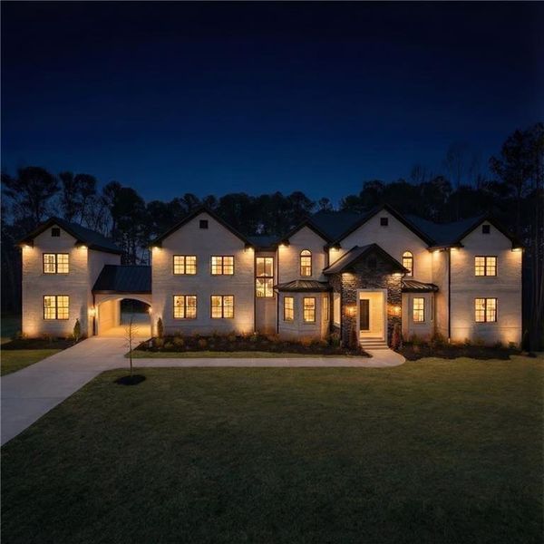 Front exterior of a new home in , Milton, GA, highlighting curb appeal (Image 35). Front exterior of a new home in , Milton, GA, highlighting curb appeal (Image 35).