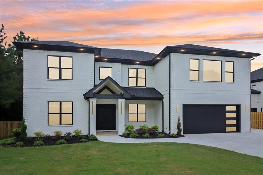 Front exterior of a new home in , Dacula, GA, highlighting curb appeal (Image 27).