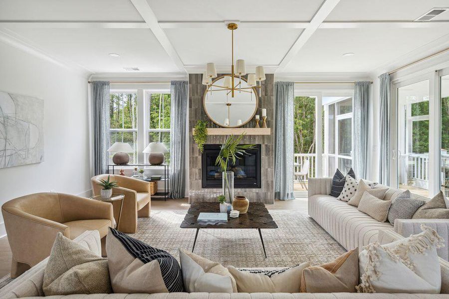 Furnished interior view inside a new home in Miller's Crossing, Johns Island (Image 30).