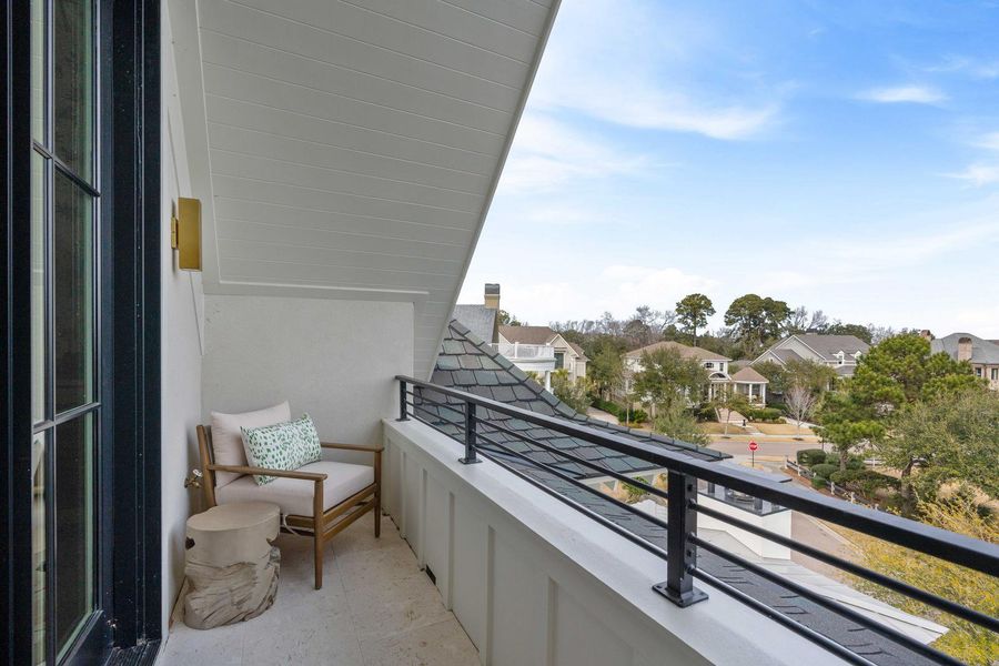 Exterior details and patio area of a home in , Charleston (Image 42).