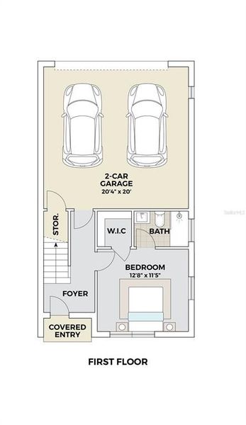 2D floor plan layout of this home in , St. Petersburg, FL (Image 7).