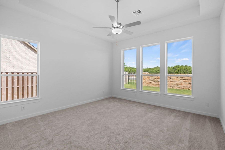 Primary Bedroom with tray ceiling