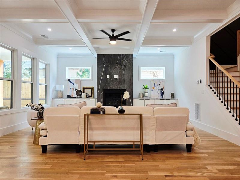 Furnished interior view inside a new home in , Atlanta (Image 10). Furnished interior view inside a new home in , Atlanta (Image 10).