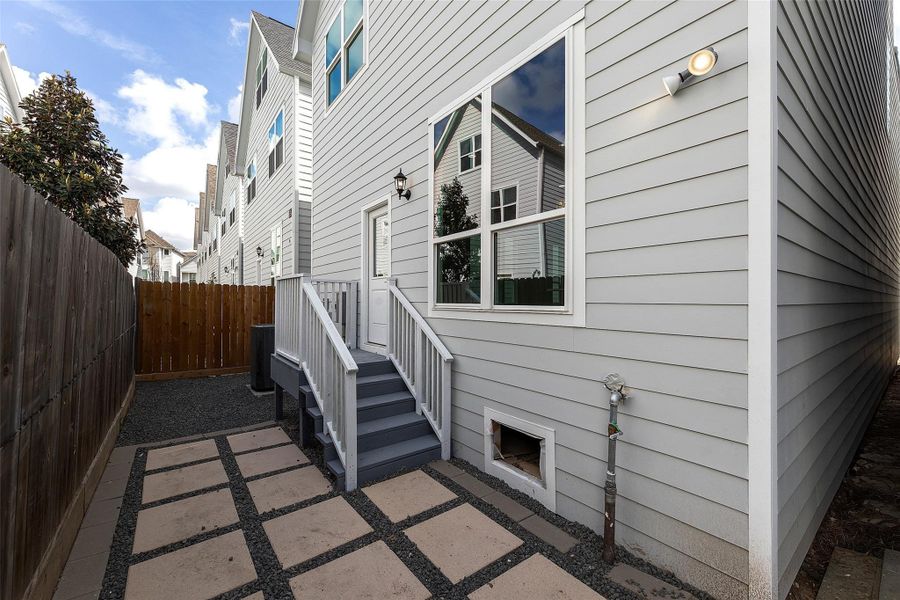 Exterior details and patio area of a home in , Houston (Image 29).