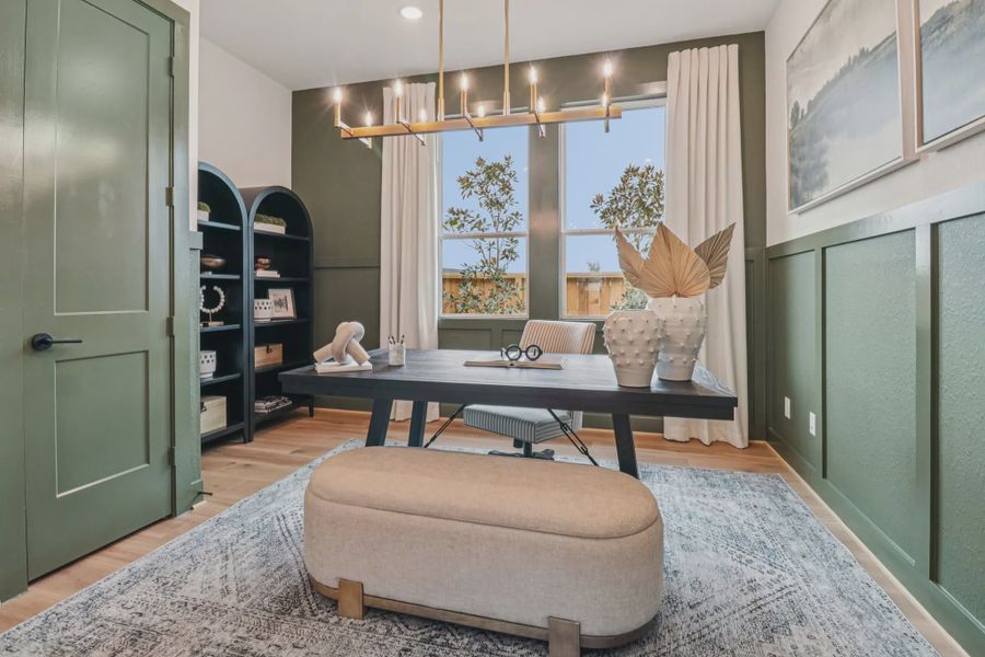 Representative furnished interior of a home built from the Lauren by Chesmar Homes in Grange, Katy (Image 14).