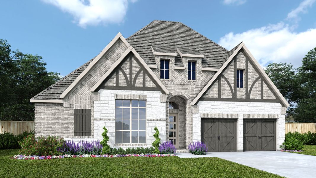 Representative exterior photo of a completed home built from the 519A by Britton Homes in Mustang Lakes, Celina, TX (Image 12). Representative exterior photo of a completed home built from the 519A by Britton Homes in Mustang Lakes, Celina, TX (Image 12).