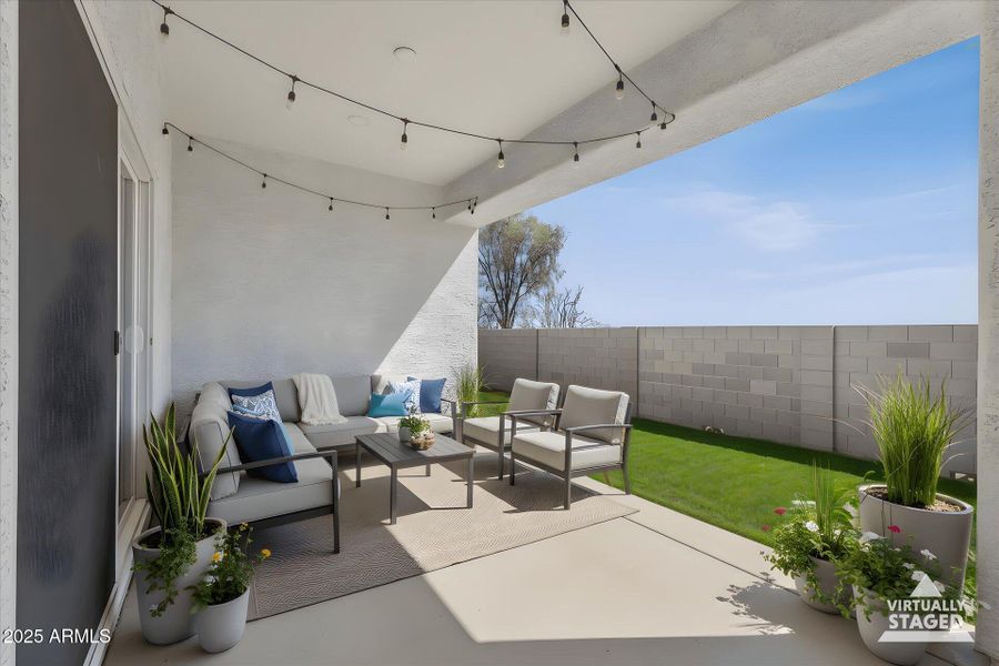 Rear Patio Staged Rear Patio Staged