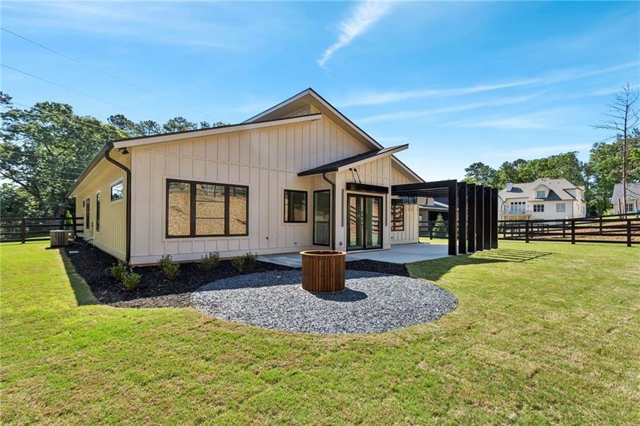 Exterior details and patio area of a home in , Marietta (Image 23).