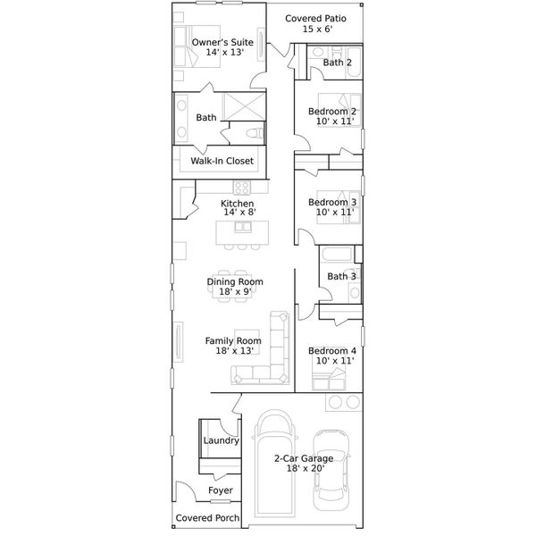 2D floor plan layout of this home in Sunterra, Katy, TX (Image 2). 2D floor plan layout of this home in Sunterra, Katy, TX (Image 2).