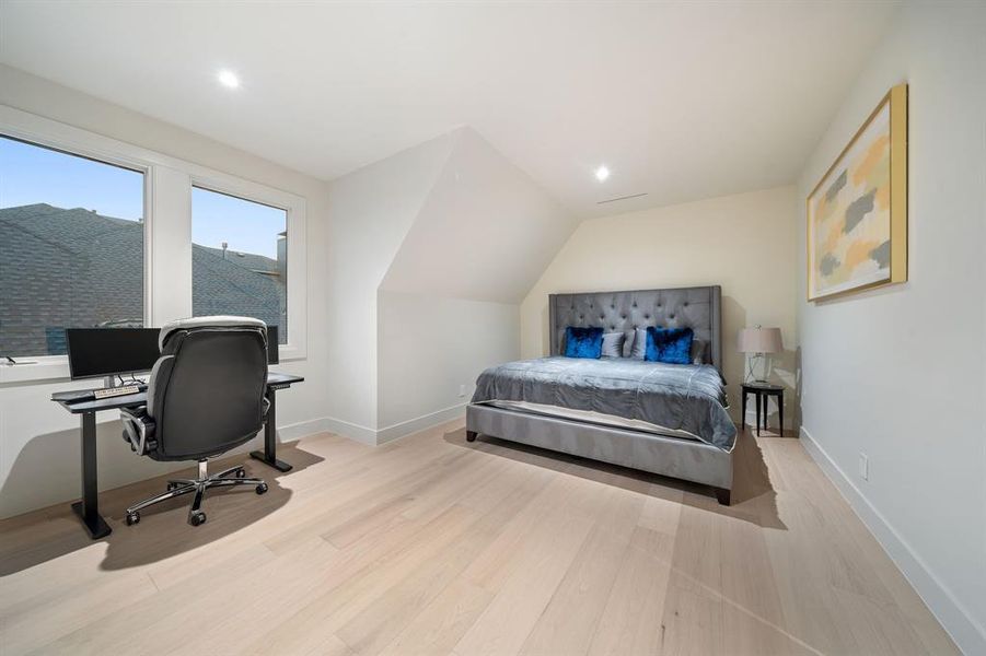 This great bedroom is oversized, great for teens or guests!