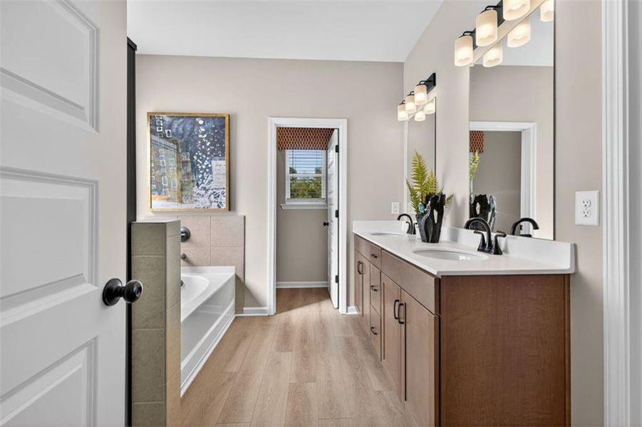 Furnished interior view inside a new home in The Andros, Dalton (Image 9).