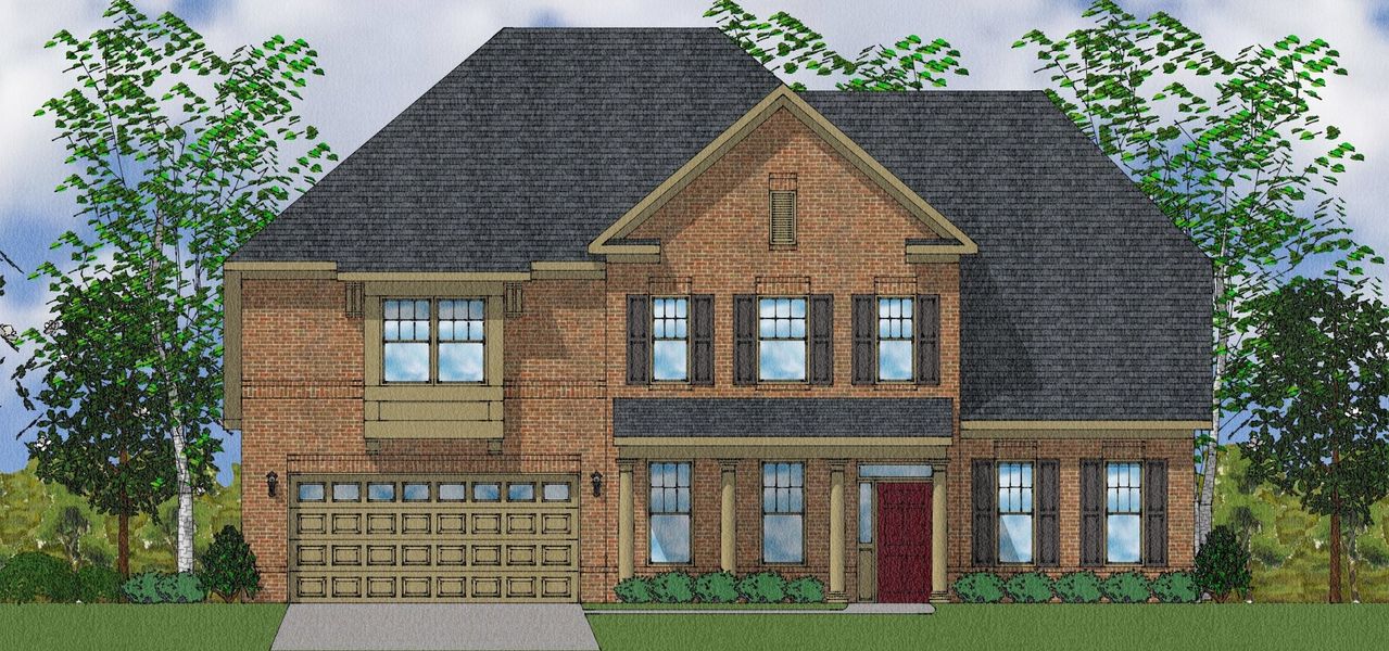 Representative exterior photo of a completed home built from the Livingston - Elite Collection by Mungo Homes in Walnut Grove, Easley, SC (Image 1).