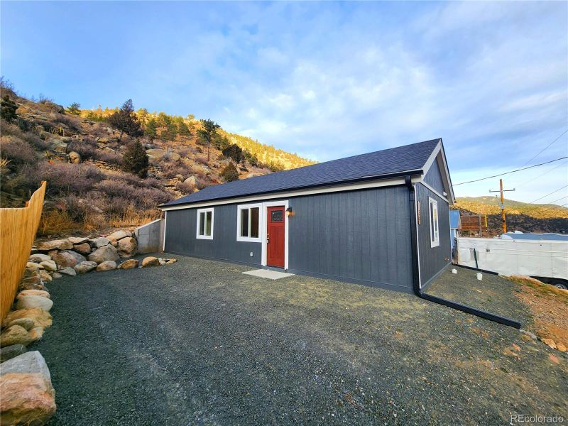 Exterior details and patio area of a home in , Downieville-Lawson-Dumont (Image 22).