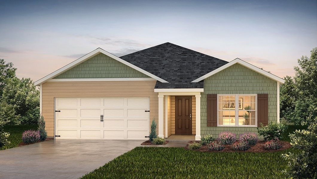 Representative exterior photo of a completed home built from the Aria by D.R. Horton in Waverly Station, Greenwood, SC (Image 2). Representative exterior photo of a completed home built from the Aria by D.R. Horton in Waverly Station, Greenwood, SC (Image 2).