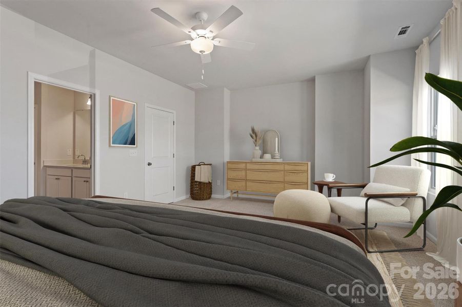 Furnished interior view inside a new home in Sloan Station, Charlotte (Image 7). Furnished interior view inside a new home in Sloan Station, Charlotte (Image 7).