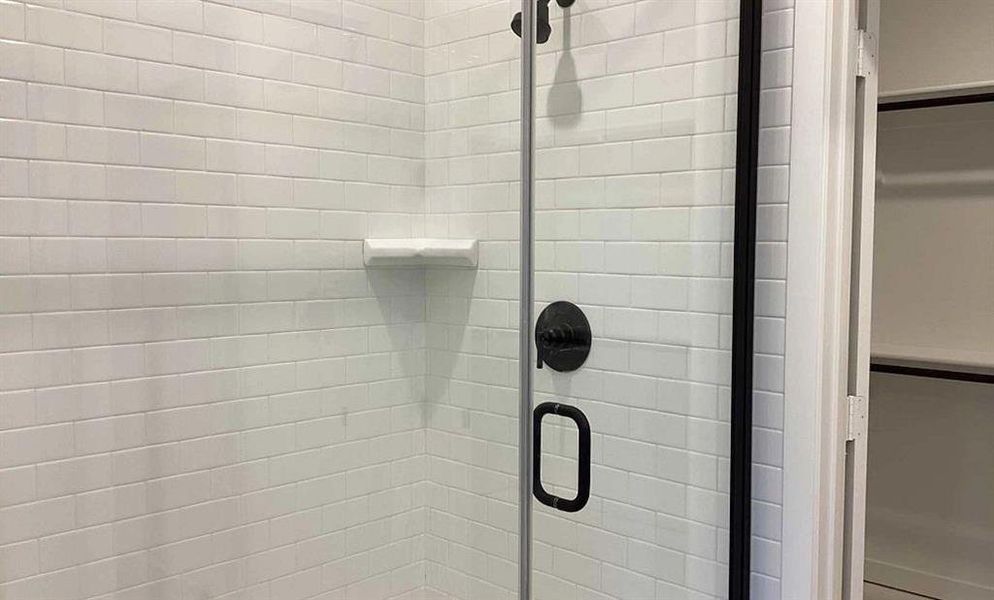 Primary Bathroom Construction Progress featuring the Noir Collection