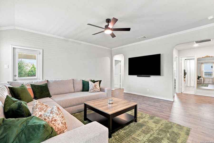 Furnished interior view inside a new home in Redbird Ranch, San Antonio (Image 16).
