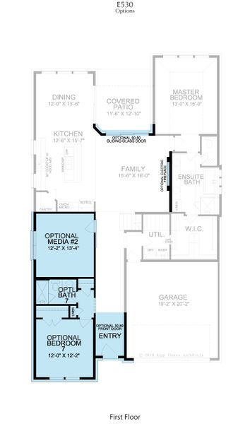 2D floor plan layout for the Madison by Landon Homes in Lexington Frisco, Frisco, TX (Image 7).