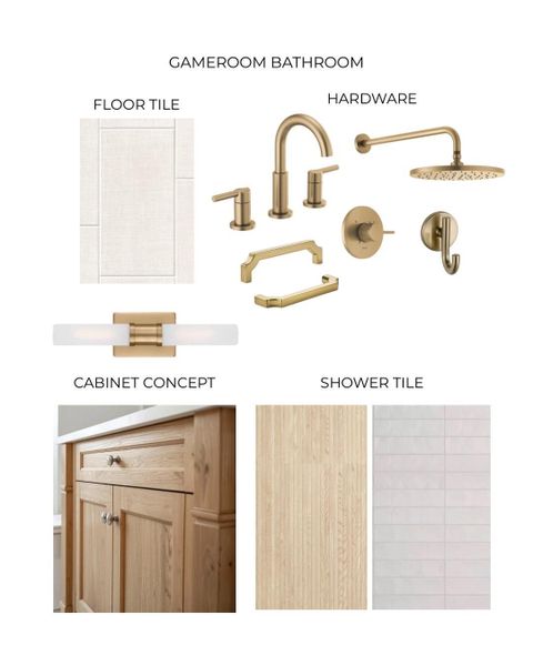 Gameroom bathroom concept.