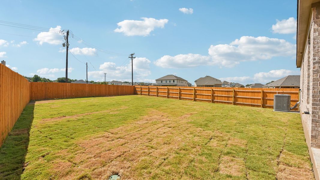 Exterior details and patio area of a home in Rosenbusch Ranch, Leander (Image 24).