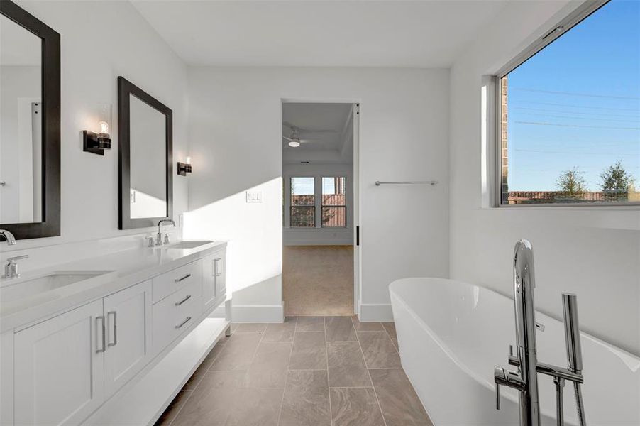 Furnished interior view inside a new home in Kreymer at the Park, Wylie (Image 11).
