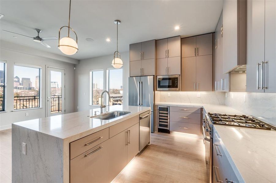 Furnished interior view inside a new home in , Dallas (Image 4).