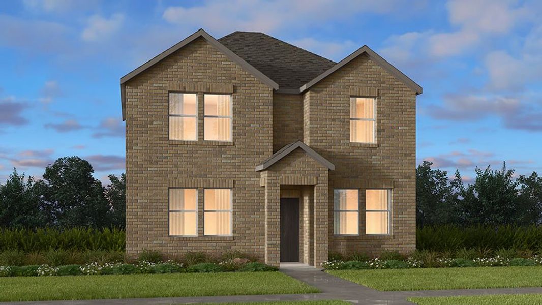 Front exterior of a new home in North Sky Celina, Celina, TX, highlighting curb appeal (Image 1). Front exterior of a new home in North Sky Celina, Celina, TX, highlighting curb appeal (Image 1).