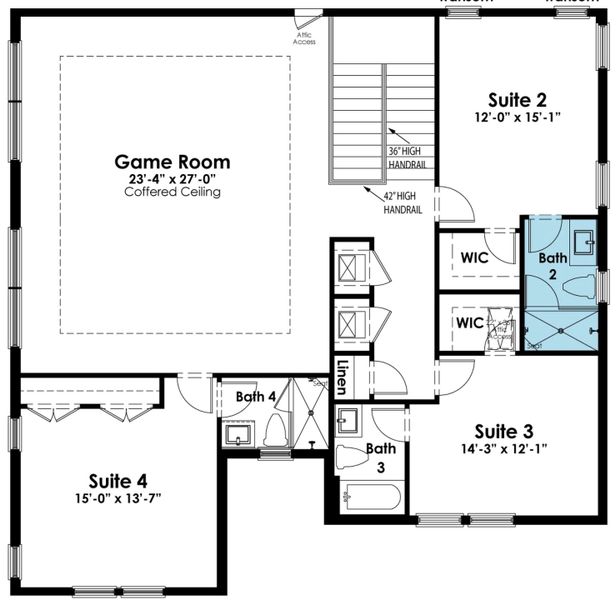 2D floor plan layout of this home in Artistry Palm Beach, Palm Beach Gardens, FL (Image 4).