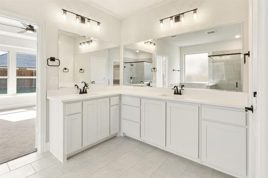 Furnished interior view inside a new home in Meadow Vista 60-65, Anna (Image 12). Furnished interior view inside a new home in Meadow Vista 60-65, Anna (Image 12).