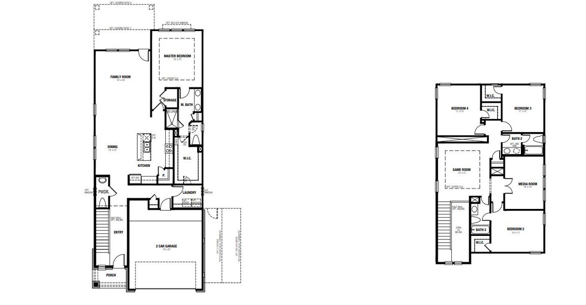 2D floor plan layout for the Oxford by Scott Felder Homes in Mayfair, New Braunfels, TX (Image 5). 2D floor plan layout for the Oxford by Scott Felder Homes in Mayfair, New Braunfels, TX (Image 5).