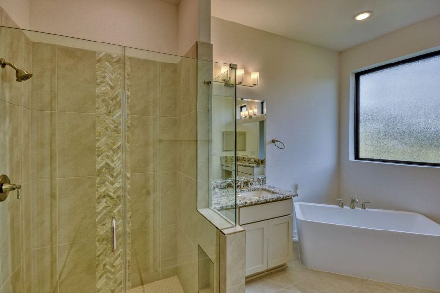 Furnished interior view inside a new home in El Sonido at Campanas, San Antonio (Image 12).
