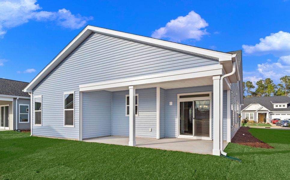 Exterior details and patio area of a home in Bridgewater - Shorehaven Village, Little River (Image 3).