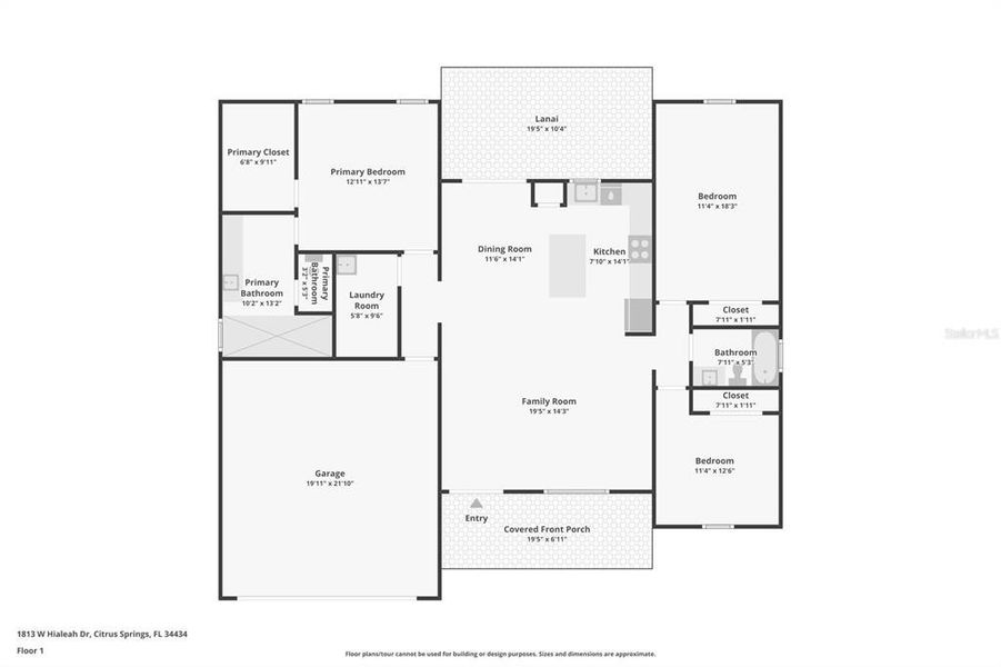 2D floor plan layout of this home in , Citrus Springs, FL (Image 6).