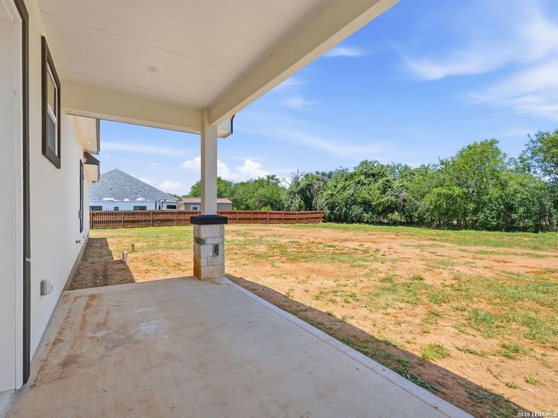 Exterior details and patio area of a home in , Lytle (Image 4).