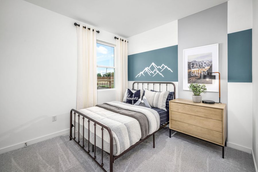 Representative furnished interior of a home built from the Afton by Pulte Homes in Crosswinds, Kyle (Image 12).