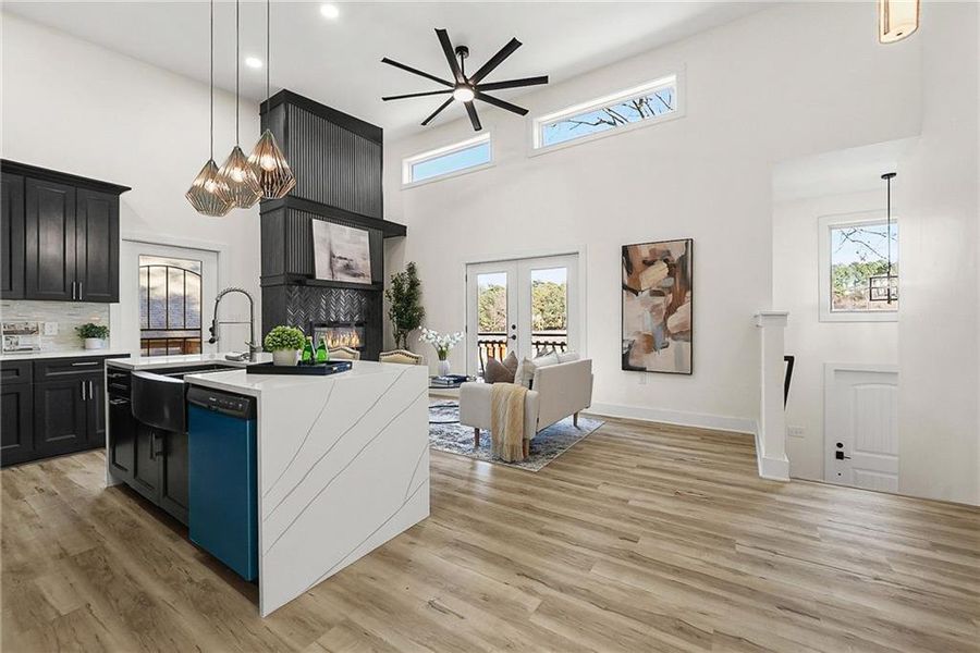 Furnished interior view inside a new home in , Atlanta (Image 13).