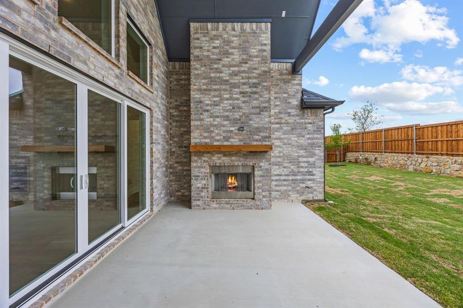 outdoor fireplace