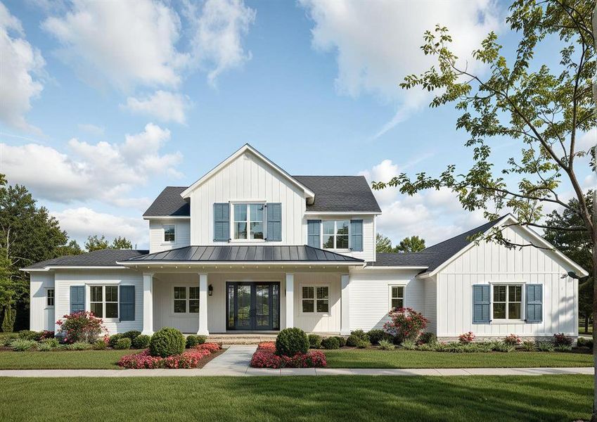 Front exterior of a new home in Briley Farm, Oakland, FL, highlighting curb appeal (Image 1).