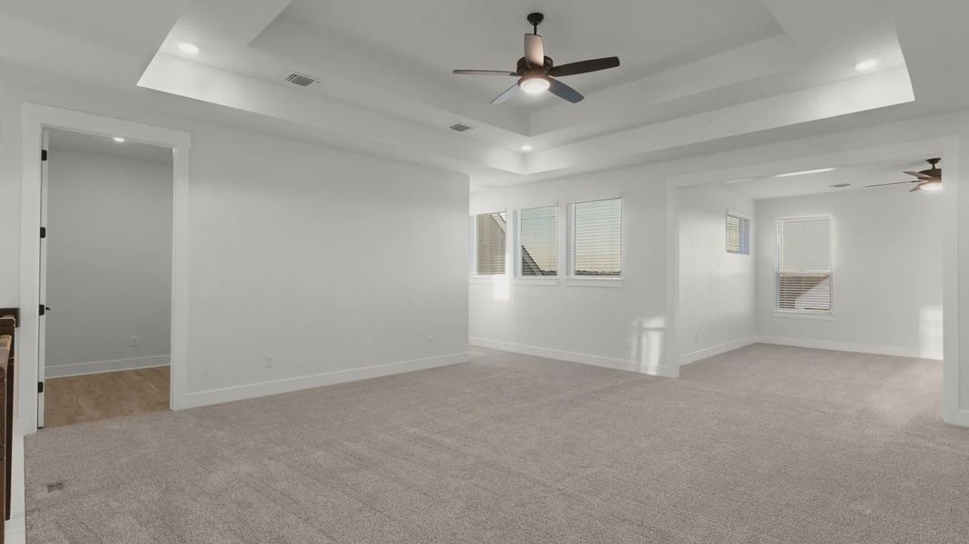 Representative unfurnished interior of a home built from the Merritt by Chesmar Homes in Feathergrass, Florence (Image 33).