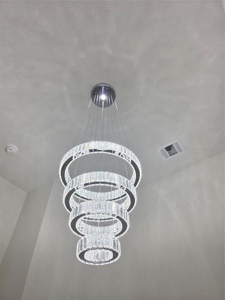 Chandelier in the front entrance.