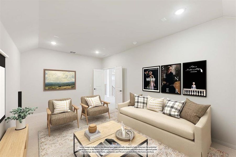 Furnished interior view inside a new home in Parks at Panchasarp Farms 55-60, Burleson (Image 11).