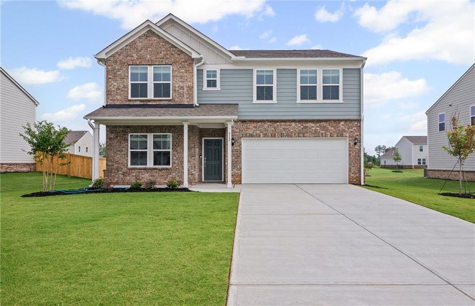 Front exterior of a new home in Anderson Point, McDonough, GA, highlighting curb appeal (Image 12).