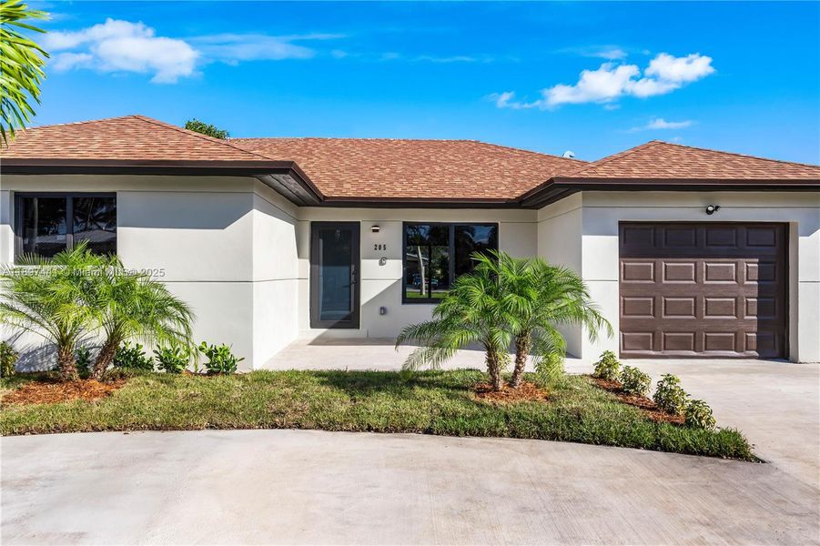 Exterior details and patio area of a home in , Dania Beach (Image 2). Exterior details and patio area of a home in , Dania Beach (Image 2).