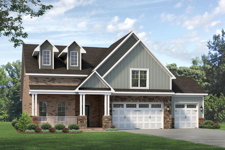 Representative exterior photo of a completed home built from the Ashton by Keystone Homes NC in Weybridge, Burlington, NC (Image 28).
