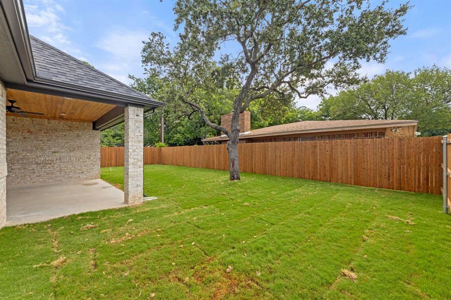 View of yard with a patio