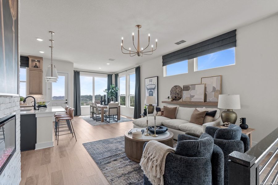 Furnished interior view inside a new home in Prominence, San Antonio (Image 8).
