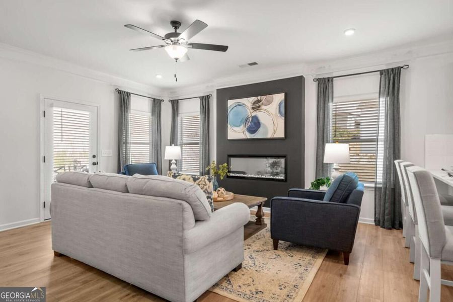 Furnished interior view inside a new home in Cobblestone Crossing Commons, Byron (Image 13).